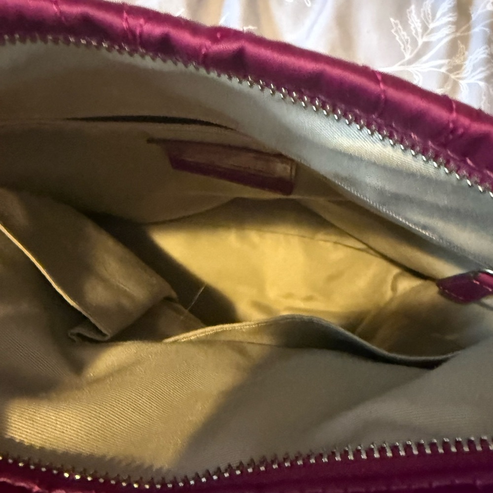 COACH Magenta Sequin Circle Tote - Picture 6 of 7
